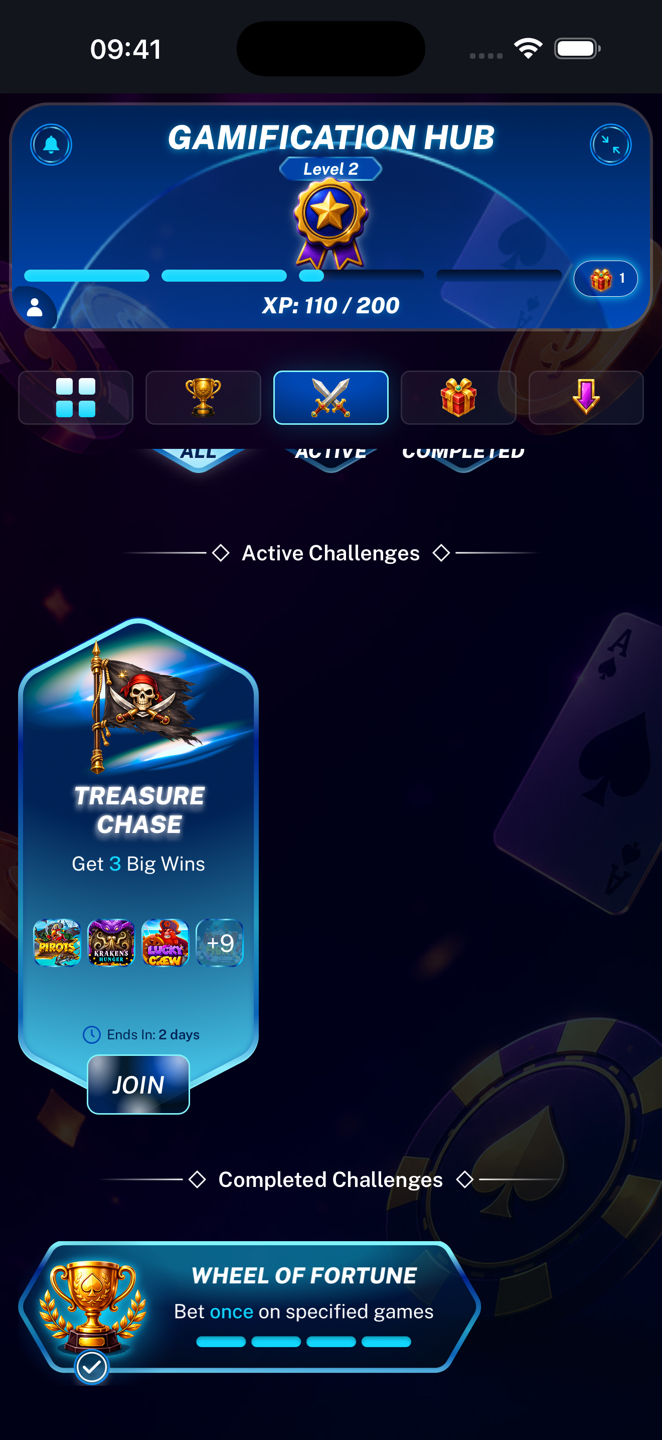 Additional Challenges landing page displayed on a mobile phone